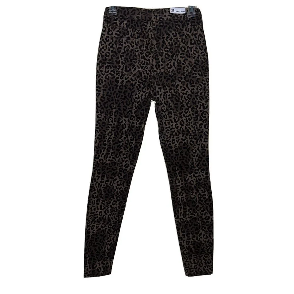 NEW WILLIAM RAST Women's Size 26 Perfect Skinny Iconic‎ Wild Cheetah Print Jeans